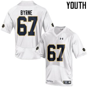 Notre Dame Fighting Irish Youth Jimmy Byrne #67 White Under Armour Authentic Stitched College NCAA Football Jersey SKT6599UG